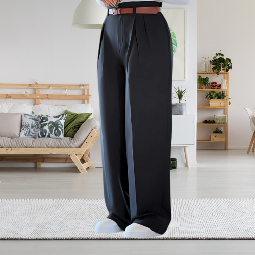 Pantalon large taille haute – Coupe fluide & élégante ✨