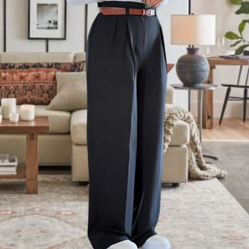 Pantalon large taille haute – Coupe fluide & élégante ✨