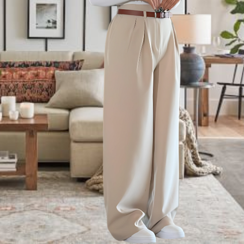 Pantalon large taille haute – Coupe fluide & élégante ✨