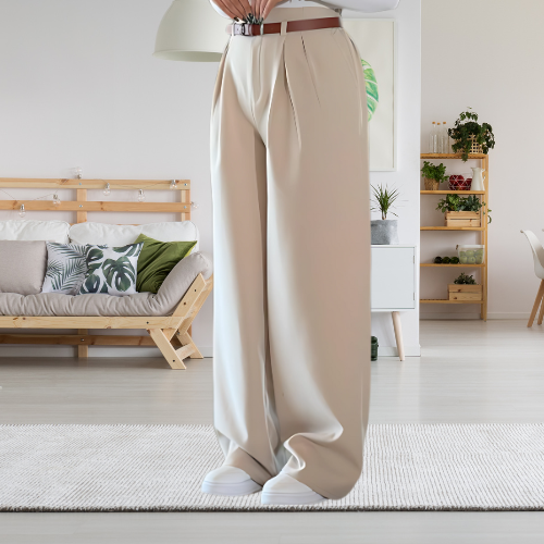 Pantalon large taille haute – Coupe fluide & élégante ✨